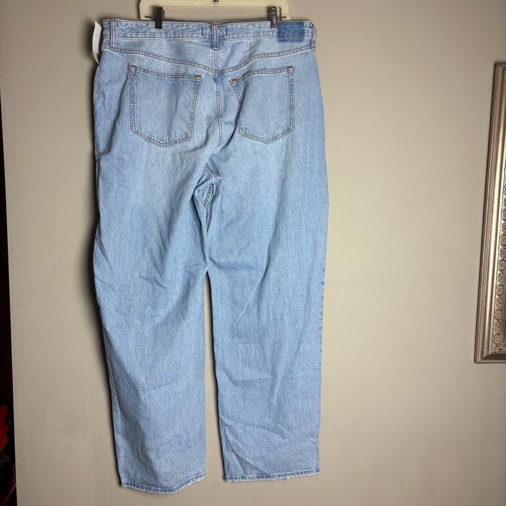 NWT Abercrombie and Fitch Curve Love High Rise Loose Jeans Size 34 Long - Picture 8 of 15